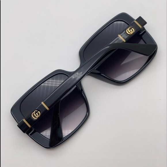 💯- Authentic Oversized Square BLACK Sunglasses - Picture 7 of 9
